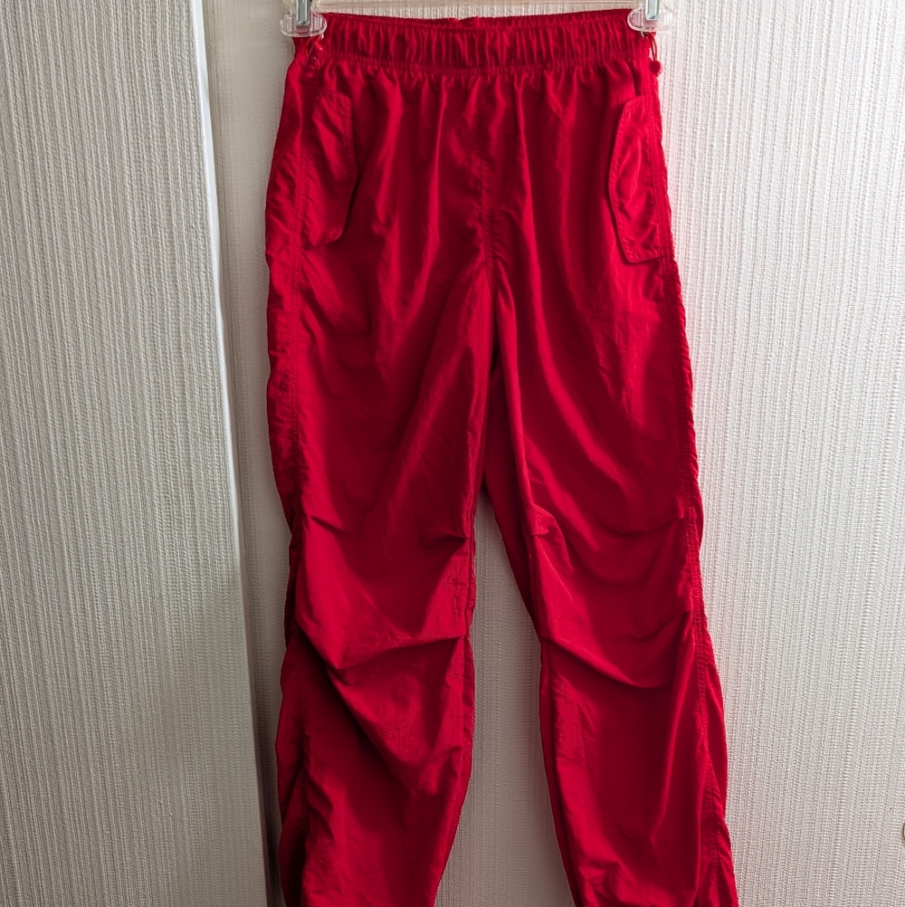 Love Tree Red Nylon New Joggers Size S